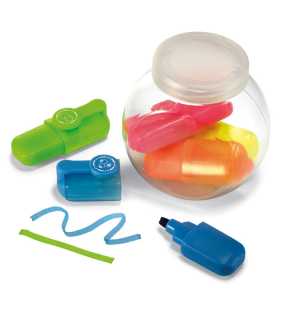 5 zvýrazňovačov v puzdre > viacfarebné