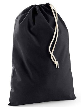 Vak so šnúrkami (WM Recycled Cotton Stuff Bag) > čierna > L