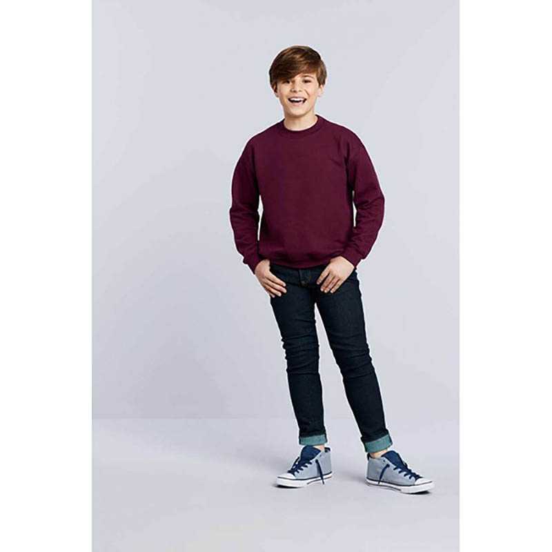 Detská mikina(GILDAN HEAVY 270 50/50) > fialová (maroon) > XS