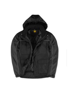 Pánska bunda(B&C Shelter Pro) > čierna > 4XL