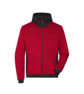 Pánska bunda (JN Mens Padded Hybrid Jacket)>červená (melange) / čierna>L