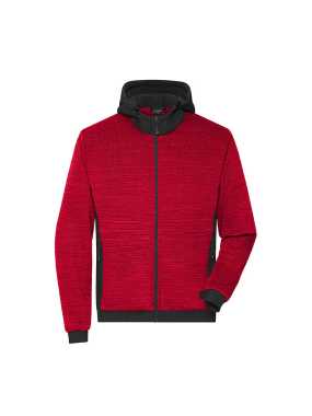 Pánska bunda (DAIBER Mens Padded Hybrid Jacket)>červená (melange) / čierna>L