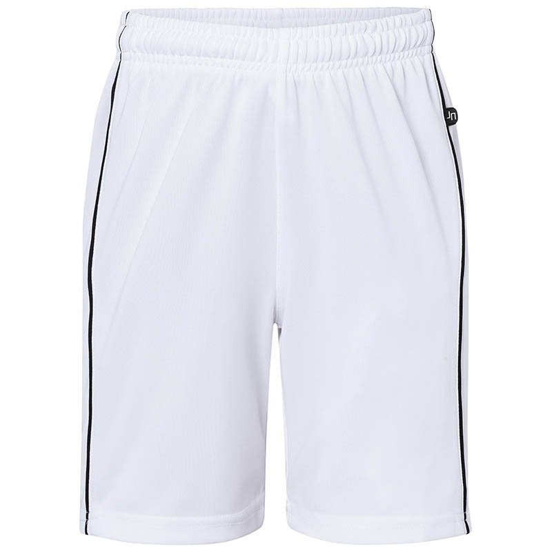 Detské krátke nohavice (JN Basic Team Shorts Junior) > biela / čierna > 2XL