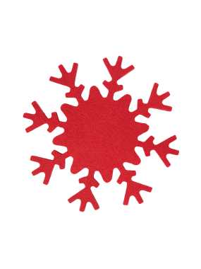 Podložky pod šálky z plsti  > červená