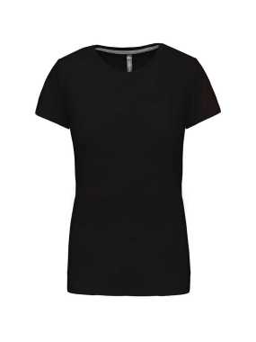 Dámske tričko (KARIBAN LADIES SHORT SLEEVE NECK T-SHIRT) > čierna > M
