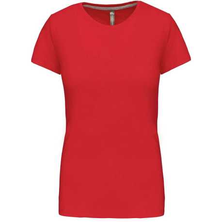 Dámske tričko (KARIBAN LADIES SHORT SLEEVE NECK T-SHIRT) > červená > S