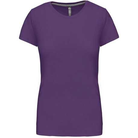 Dámske tričko (KARIBAN LADIES SHORT SLEEVE NECK T-SHIRT) > fialová (purple) > M