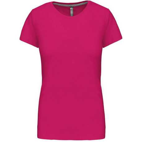 Dámske tričko (KARIBAN LADIES SHORT SLEEVE NECK T-SHIRT) > ružová (fuchsia) > 2XL