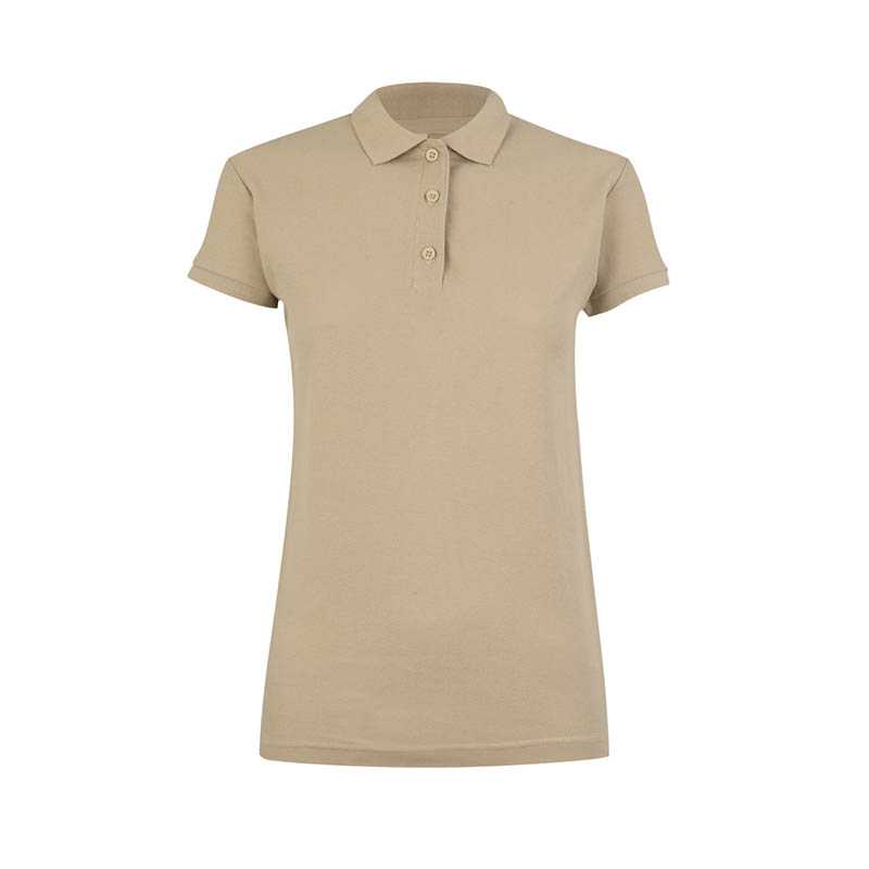 Dámska polokošeľa (MUKUA WOMEN'S SHORT SLEEVE POLO 210) > béžová (sand) > 2XL