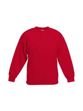 Detská mikina (FRUIT OF THE LOOM Kids Set-In Sweat ) > červená > 5/6