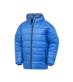 Unisex bunda (RESULT Recycled Hooded Padded Parka) > modrá (royal) > L
