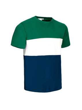 Pánske tričko (VARSITY) > zelená (kelly) / biela / modrá (orion navy) > XL