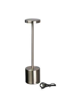 Nerezová lítiová stolová lampa > sivá