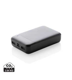 Powerbanka 10 000 mAh z RCS recyklovaného plastu > čierna