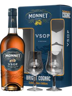 Monnet Koňak VSOP, GIFT (+2 poháre), 40 %, 0.7 L
