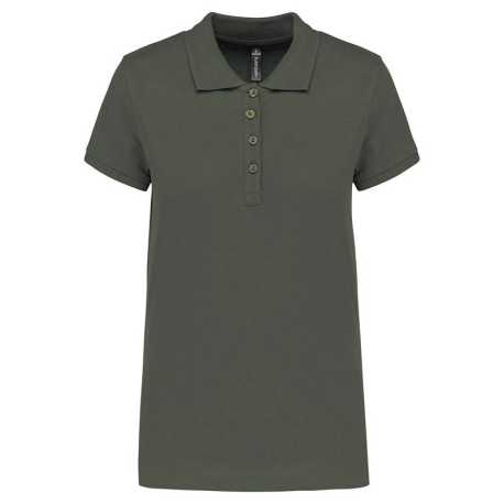 Dámska polokošeľa(KARIBAN LADIES’ PIQUÉ SHORT SLEEVE POLO SHIRT)>zelená (dark khaki)>XS