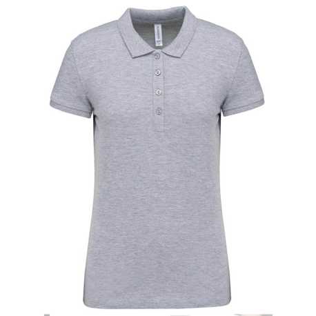 Dámska polokošeľa(KARIBAN LADIES’ PIQUÉ SHORT SLEEVE POLO SHIRT)>šedá (oxford)>2XL