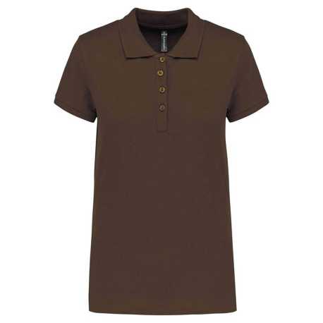 Dámska polokošeľa(KARIBAN LADIES’ PIQUÉ SHORT SLEEVE POLO SHIRT) > hnedá (chocolate) > XS