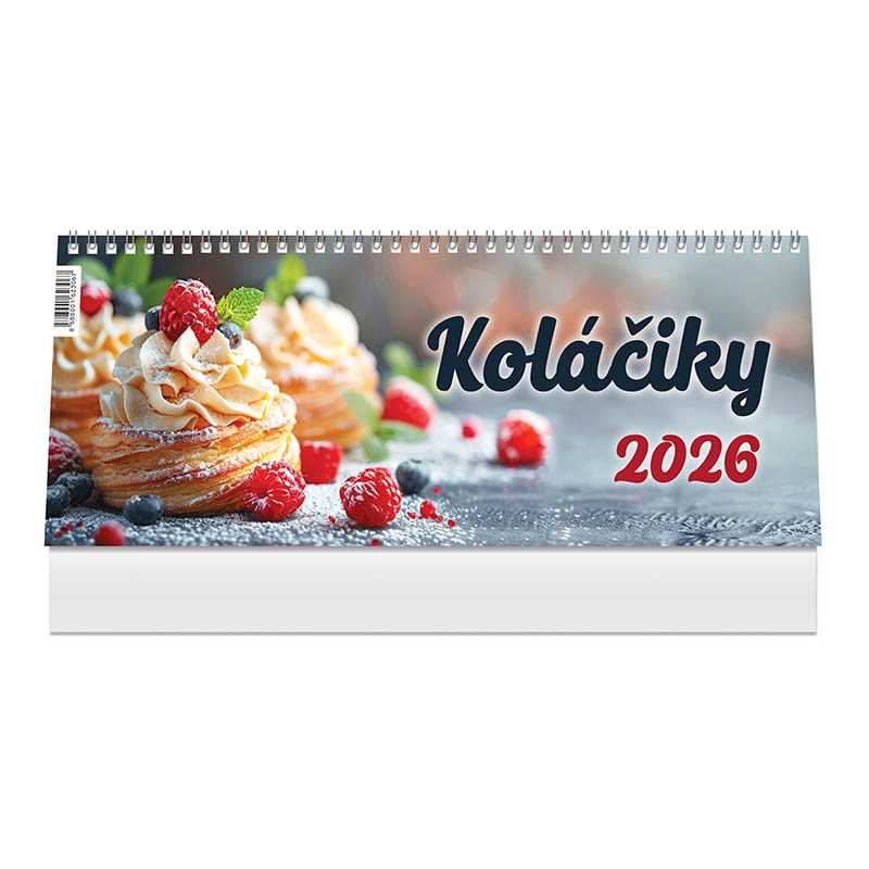 Stolový kalendár (Koláčiky 2026) - 30 x 12 cm