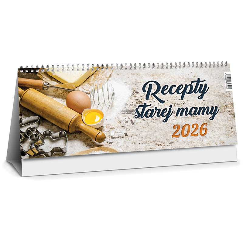Stolový kalendár (Recepty starej mamy 2026) - 30 x 12 cm