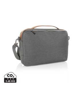 Dvojtónová taška na 15,6" notebook Impact z 300D rPET > šedá