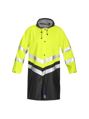 Pánska bunda (PROJOB RAIN JACKET HV CLASS 3) > žltá / čierna > L
