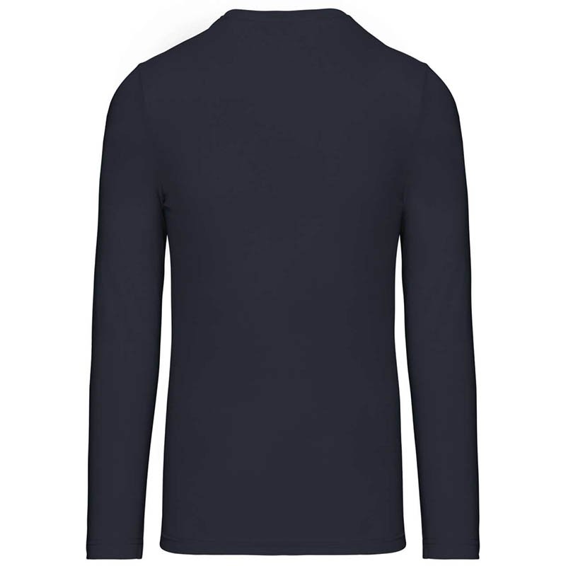 Pánske tričko ( Kariban Mens Long Sleeve V-Neck T-Shirt ) > modrá (navy) > L