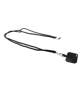 RPET lanyard na mobil > čierna
