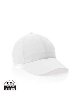 6 dielna šiltovka Impact zo 190g recyklovanej bavlny AWARE > biela