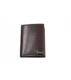 Univerzálna kožená peňaženka so zapínaním > hnedá (dark)