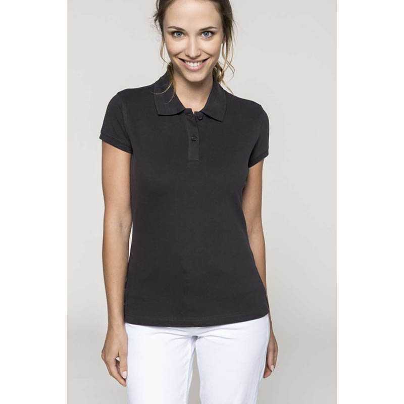 Dámska polokošeľa (KARIBAN LADIES SHORT SLEEVE POLO SHIRT) > čierna > XS