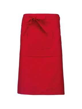 Zástera (Kariban POLYCOTTON MID-LENGTH APRON) > červená