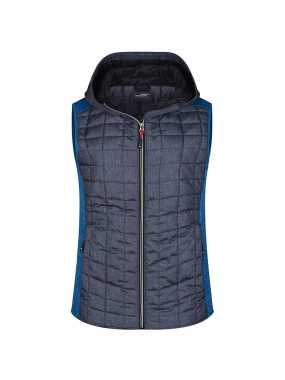 Dámska vesta(JN Ladies Knitted Hybrid Vest)>modrá(royal melang)/šedá(anthra melang)>L