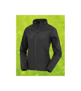 Dámska bunda (RESULT Womens Recycled 2-Layer Printable Softshell Jacket) > čierna > S