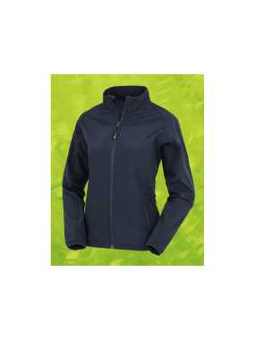 Dámska bunda (RESULT Womens Recycled 2-Layer Printable Softshell Jacket)>modrá (navy)>M