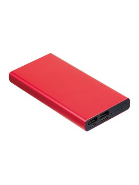 Power Bank z recyklovaného hliníka, 10.000 mAh > červená
