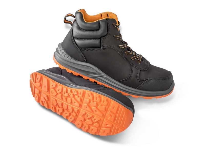 Unisex topánky (RESULT Stirling Safety Boot) > čierna / šedá / oranžová > 43