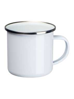 Smaltovaný retro hrnček 300ml (350ml po okraj) > biela