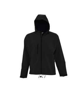Pánska bunda (SOLS REPLAY MENS HOODED SOFTSHELL) > čierna > M