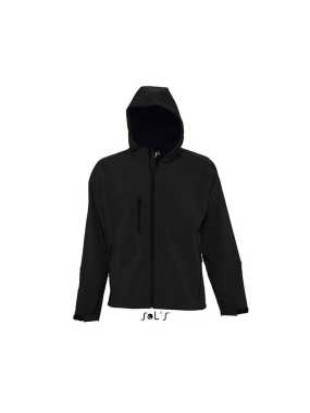 Pánska bunda (SOLS REPLAY MENS HOODED SOFTSHELL) > čierna > M