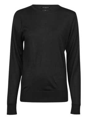 Dámsky sveter (Tee Jays Womens Crew Neck Sweater) > čierna > S