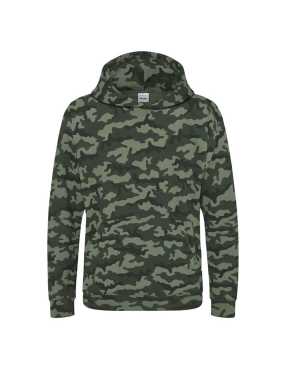 Detská mikina (Just Hoods KIDS CAMO HOODIE) > zelená (camo) > L