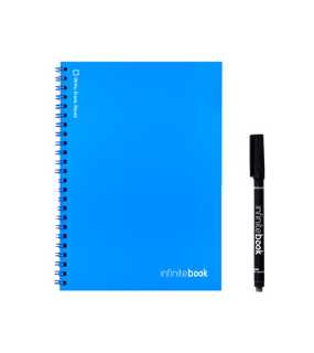 Infinitebook s flexibilným obalom a 15 obyčajnými stránkami na tabuľu > modrá (royal)