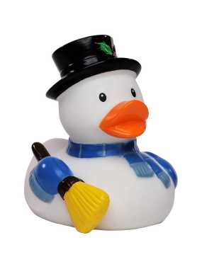 Kačička do vane (MBW Squeaky duck snowman) > biela