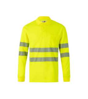 Pánska polokošeľa (VELILLA RS LS COTTON POLO) > žltá (hi-vis) > L