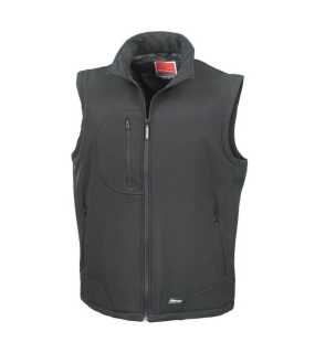 Unisex vesta (RESULT SOFT SHELL BODYWARMER) > čierna / čierna > M