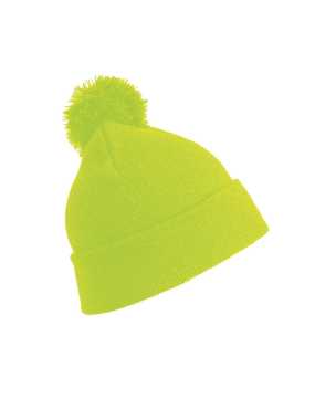 Detská zimná čiapka (RESULT W/E Junior Pom Pom Beanie Hat)>žltá