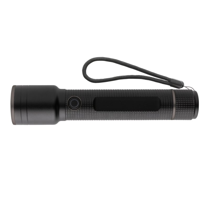 Veľké USB svietidlo Gear X z RCS recykl. hliníka > čierna