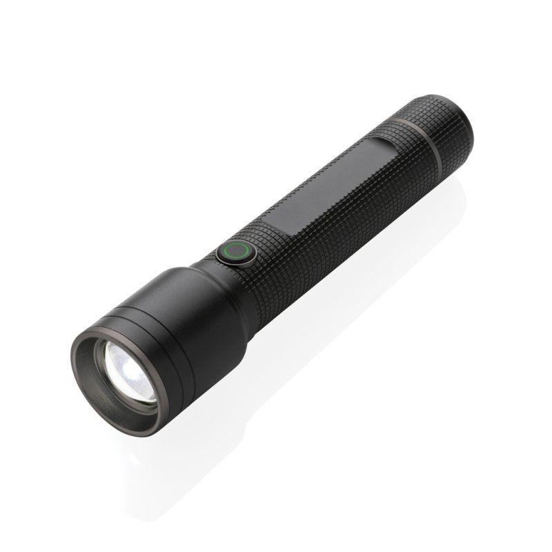 Veľké USB svietidlo Gear X z RCS recykl. hliníka > čierna