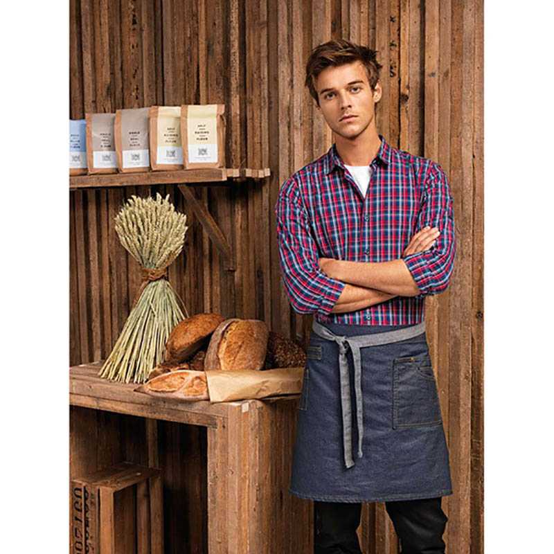 Zástera (PREMIER "DIVISION" WAXED LOOK DENIM WAIST APRON) > modrá (indigo)